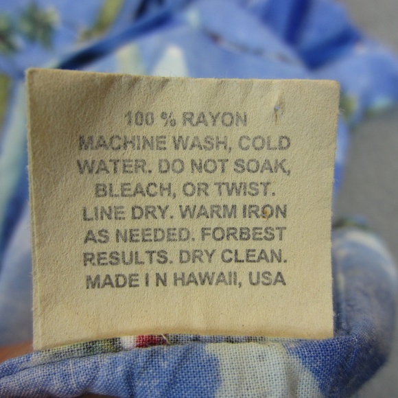 VTG Jams‎ World Shirts Mens Small Blue Sea Hawaiian Catamaran Print island Life - Picture 10 of 13